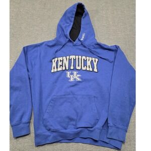 Stadium Athletics Kentucky Wildcats Hoodie Mens Large Blue Tackle Twill Pullover